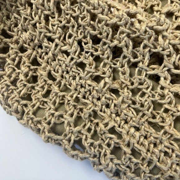 Vintage 1970s Italian Macrame Crochet Bag with Acrylic Circular handles - groovy - Picture 5 of 13